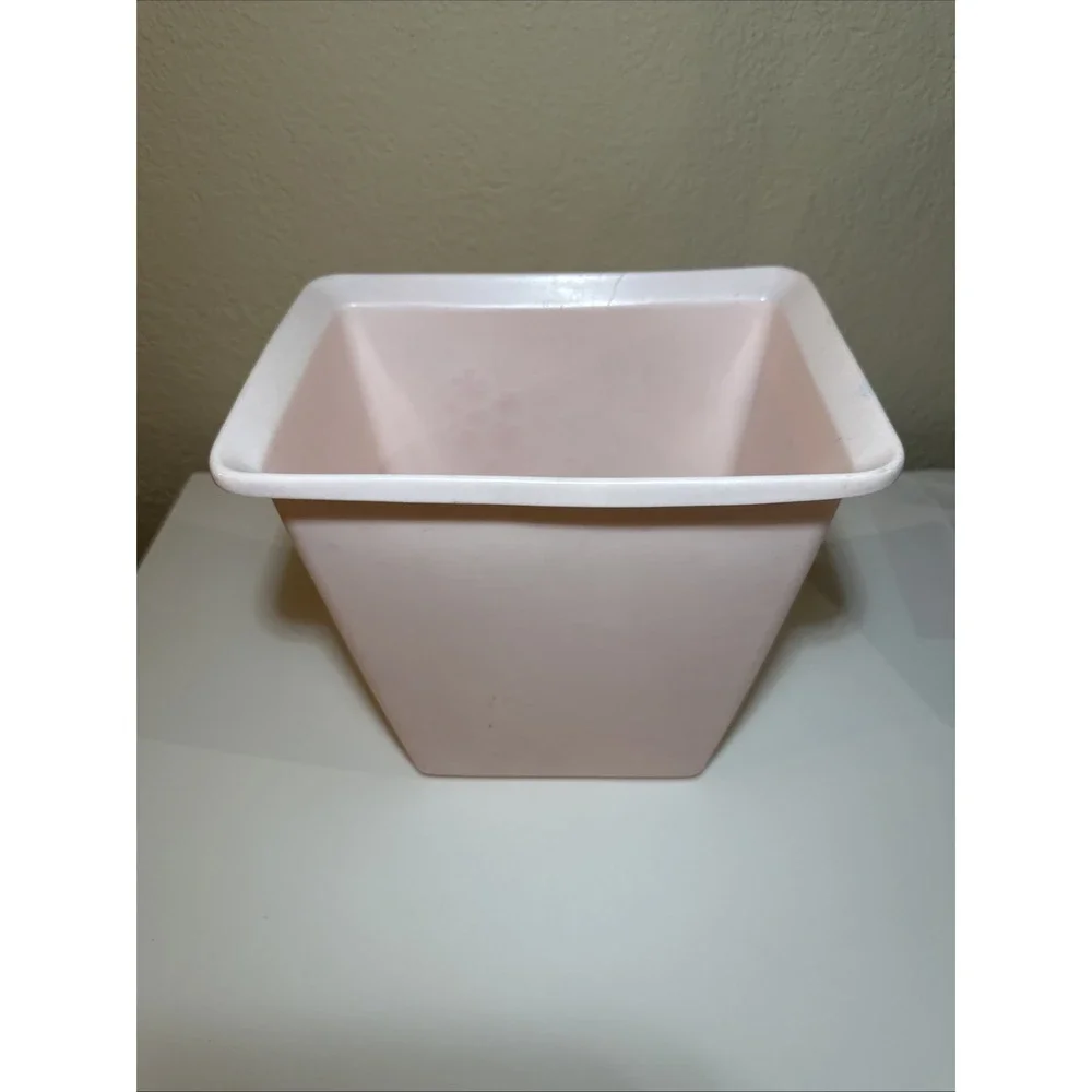 Vintage Rubbermaid 2952 Pink Atomic Starburst Wastebasket Trash Can MCM USA